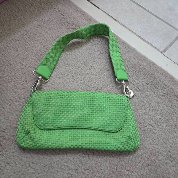 The Sak Y2K Lime Green Mini Shoulder Clutch Bag - Picture 1 of 11